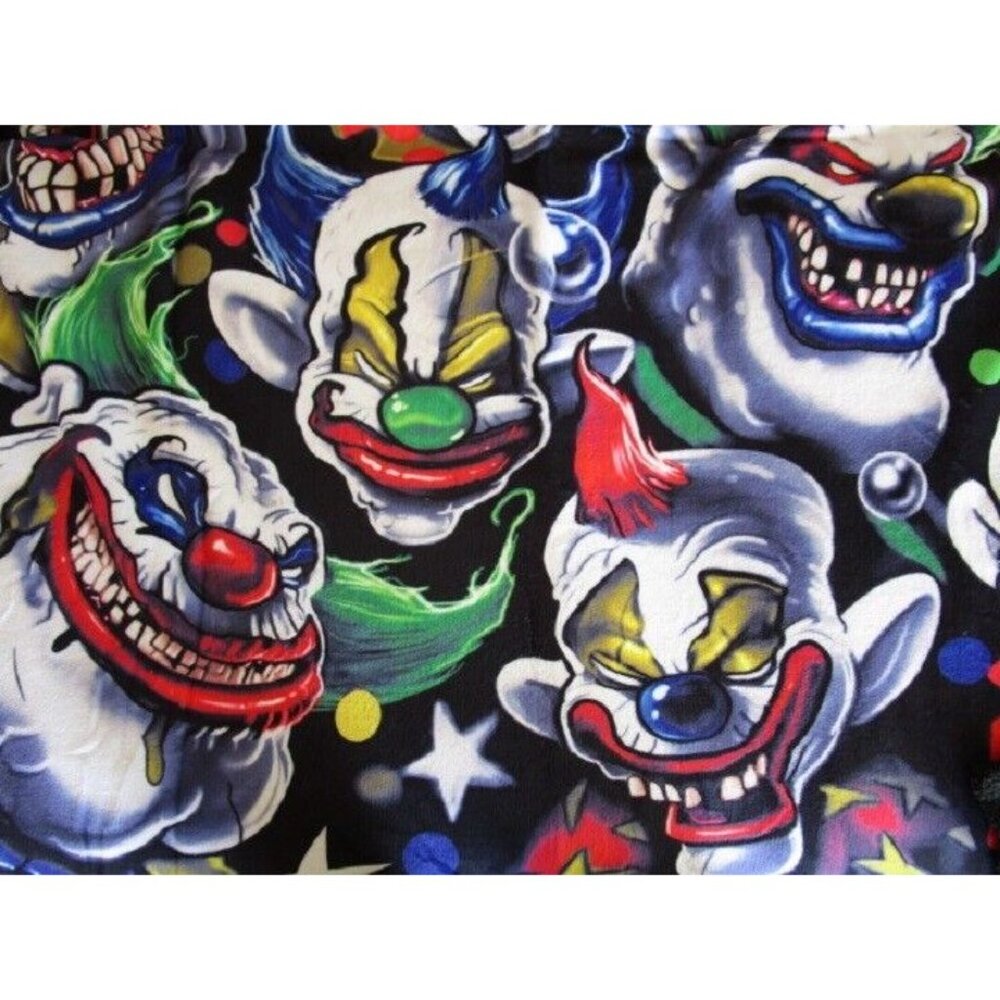 New Creepy Scary Evil Killer Clowns Fleece Sherpa Gift Throw Blanket Halloween - Picture 3 of 5